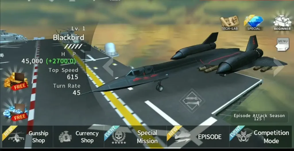 Gunship Battle Mod APK mod menu